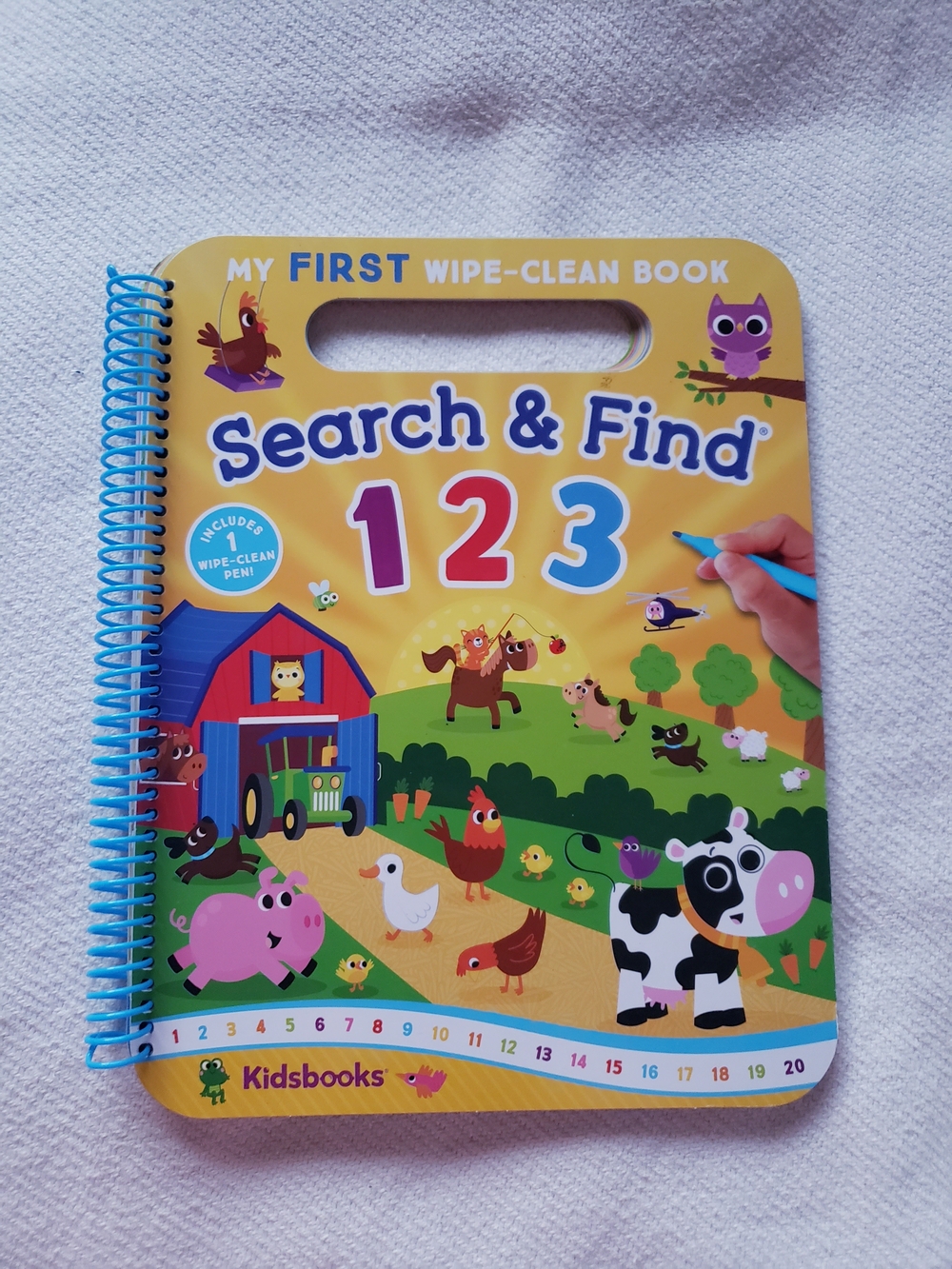 Search & Find 123 Wipe-Clean Book - Yellow
